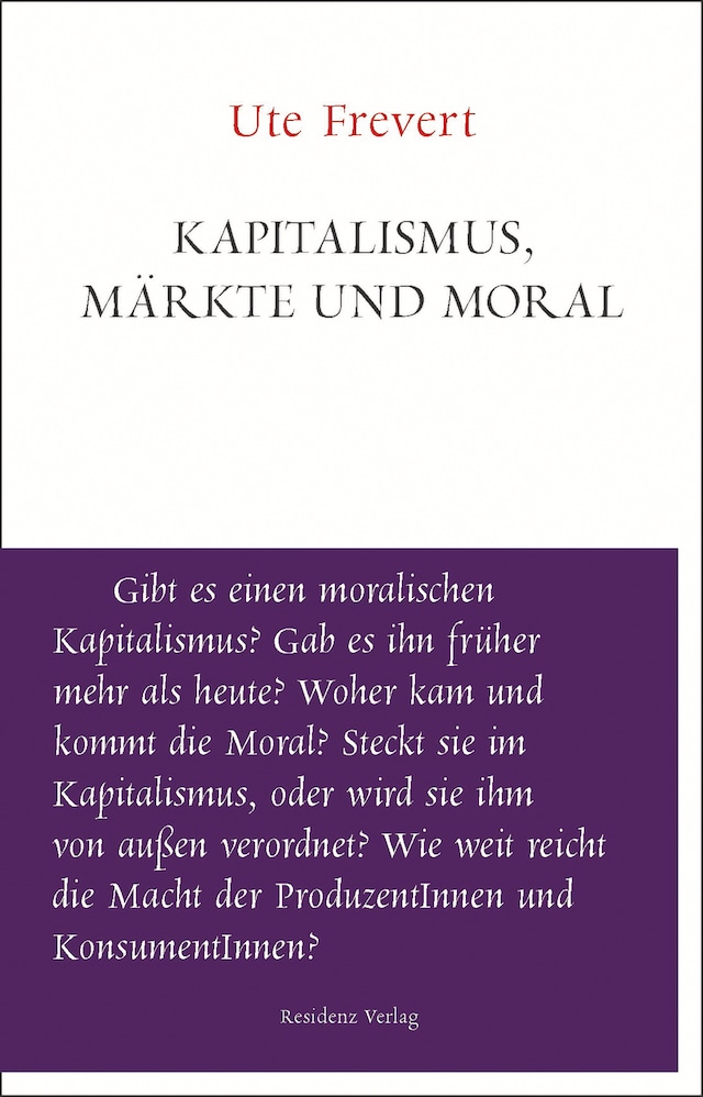 Buchcover für Kapitalismus, Märkte und Moral