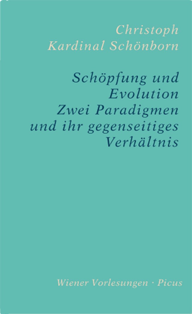 Book cover for Schöpfung und Evolution