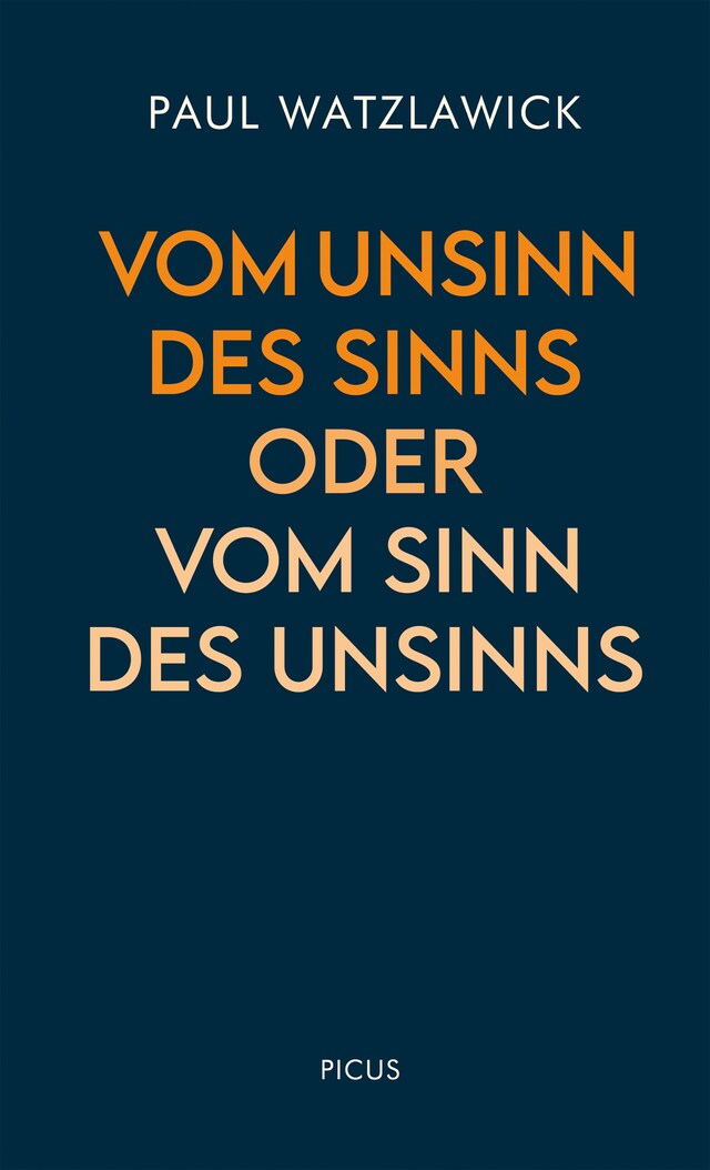 Portada de libro para Vom Unsinn des Sinns oder vom Sinn des Unsinns