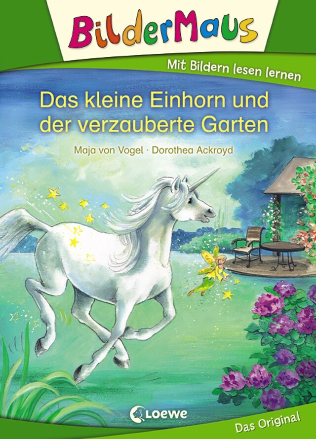 Portada de libro para Bildermaus - Das kleine Einhorn und der verzauberte Garten