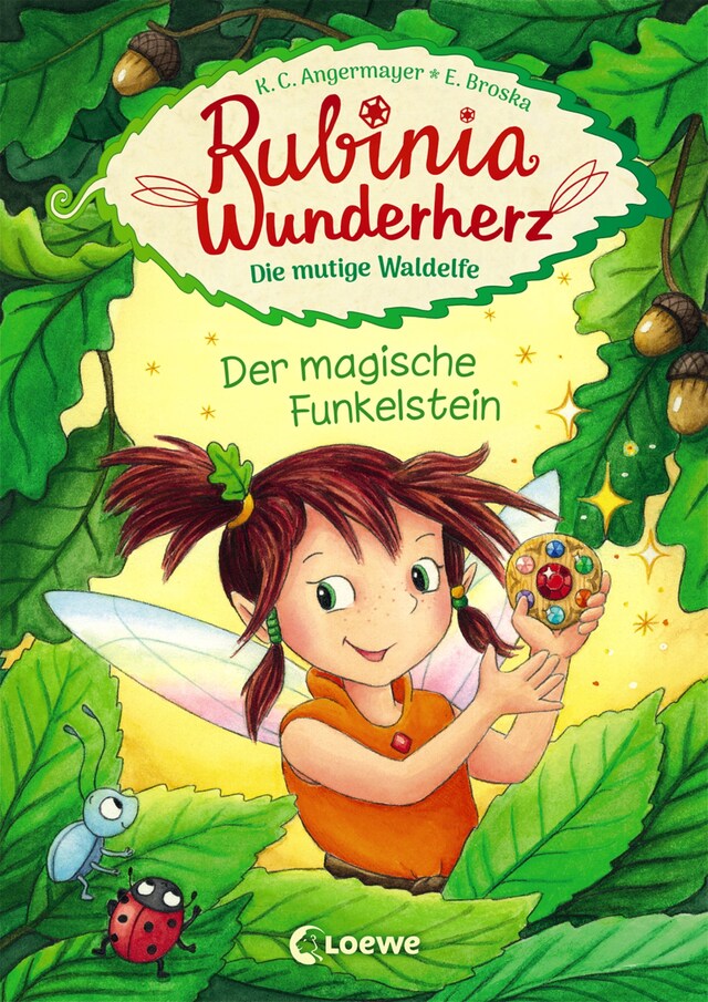 Bogomslag for Rubinia Wunderherz, die mutige Waldelfe (Band 1) - Der magische Funkelstein