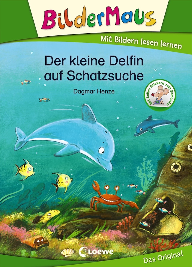 Book cover for Bildermaus - Der kleine Delfin auf Schatzsuche
