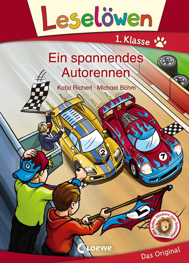 Book cover for Leselöwen 1. Klasse - Ein spannendes Autorennen