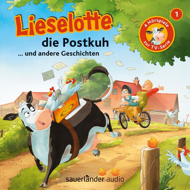 Boekomslag van Lieselotte Filmhörspiele, Folge 1: Lieselotte die Postkuh (Vier Hörspiele)
