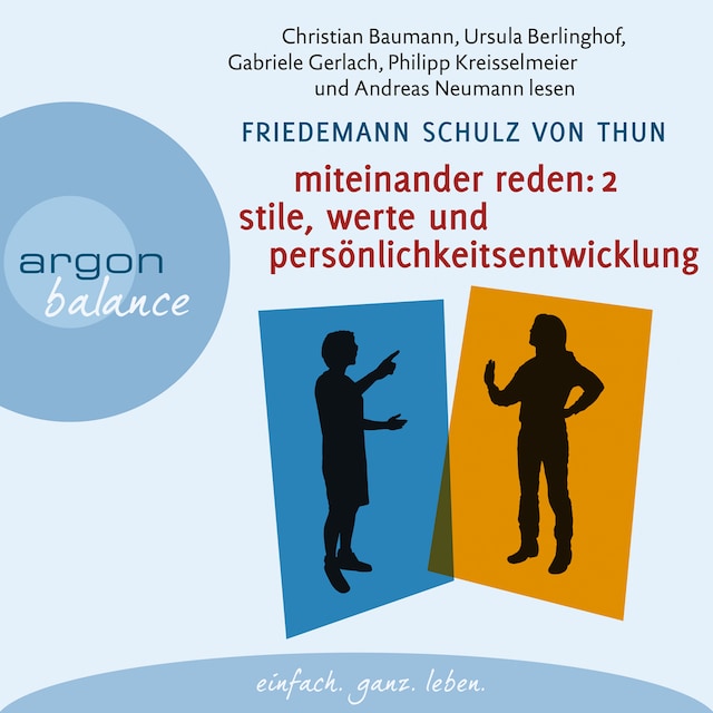 Book cover for Miteinander reden, Teil 2: Stile, Werte und Persönlichkeitsentwicklung - Differentielle Psychologie der Kommunikation (Gekürzt)