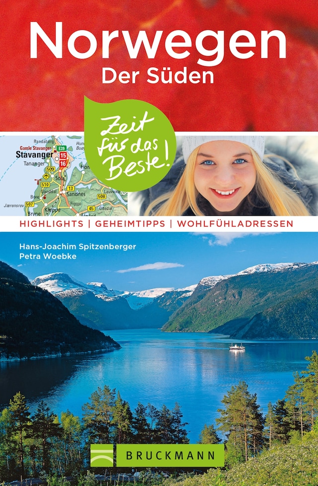 Copertina del libro per Bruckmann Reiseführer Norwegen der Süden: Zeit für das Beste