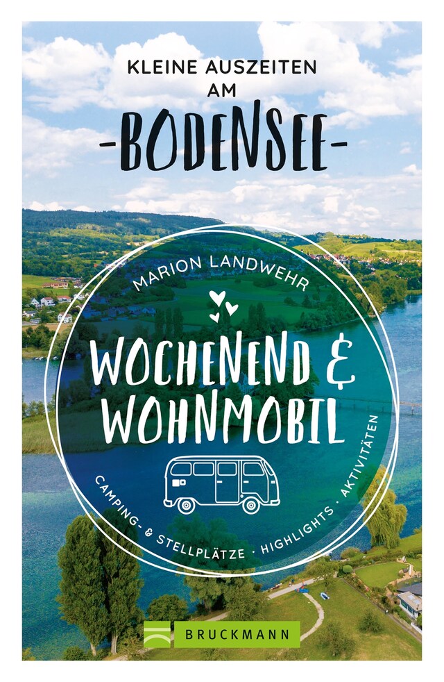 Buchcover für Wochenend und Wohnmobil. Kleine Auszeiten am Bodensee.