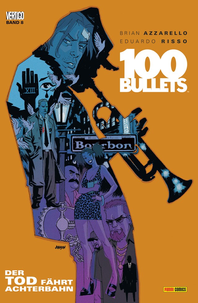 Book cover for 100 Bullets, Band 8 - Der Tod fährt Achterbahn