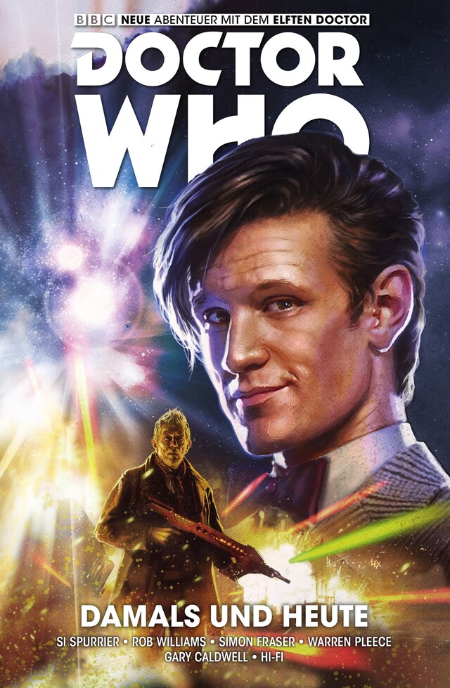 Book cover for Doctor Who - Der Elfte Doctor, Band 4 - Damals und Heute