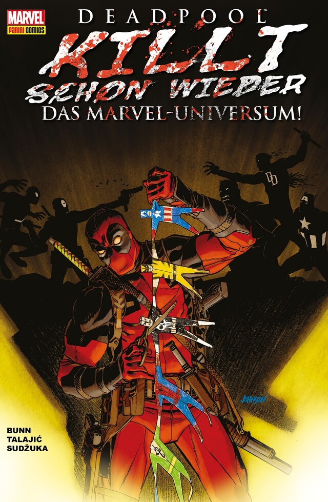 Buchcover für Deadpool killt schon wieder das Marvel-Universum -