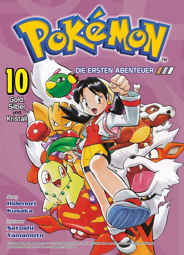 Buchcover für Pokémon - Die ersten Abenteuer: Gold, Silber und Kristall, Band 10