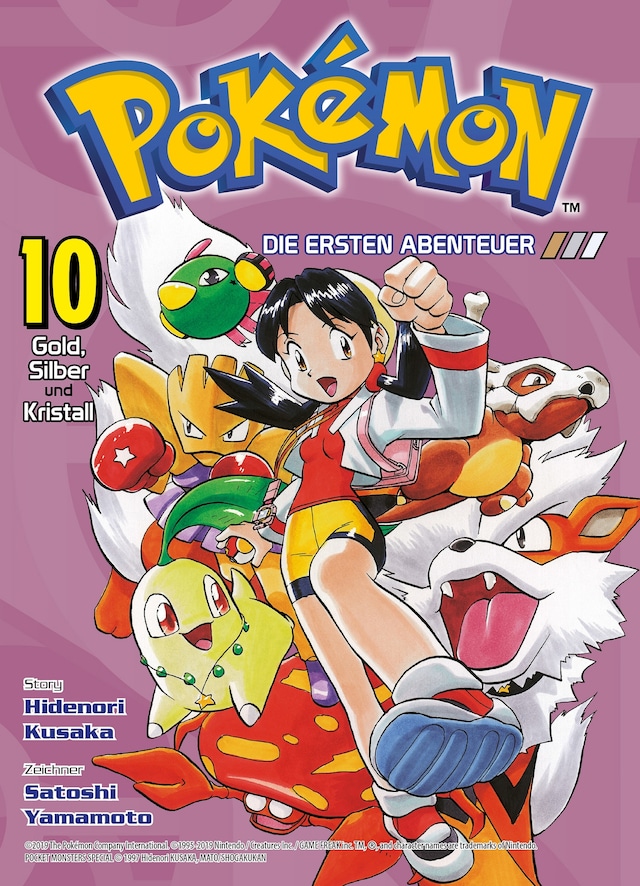 Buchcover für Pokémon - Die ersten Abenteuer: Gold, Silber und Kristall, Band 10