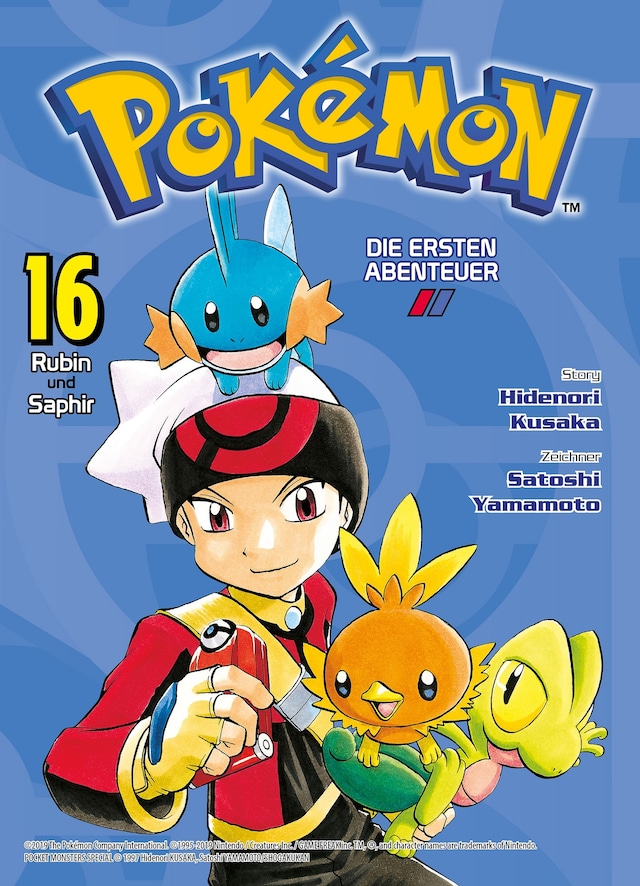 Buchcover für Pokémon - Die ersten Abenteuer: Rubin und Saphir, Band 16