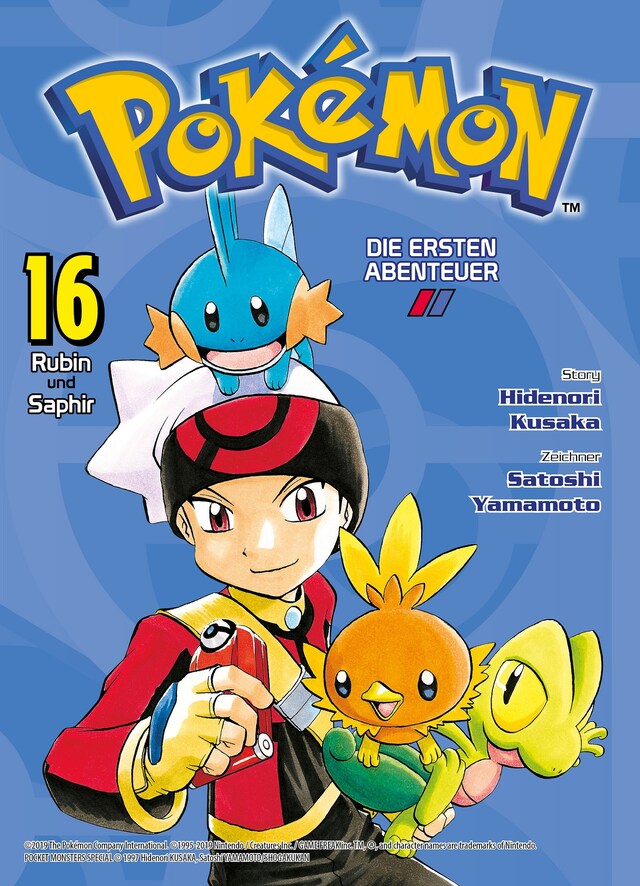 Buchcover für Pokémon - Die ersten Abenteuer: Rubin und Saphir, Band 16