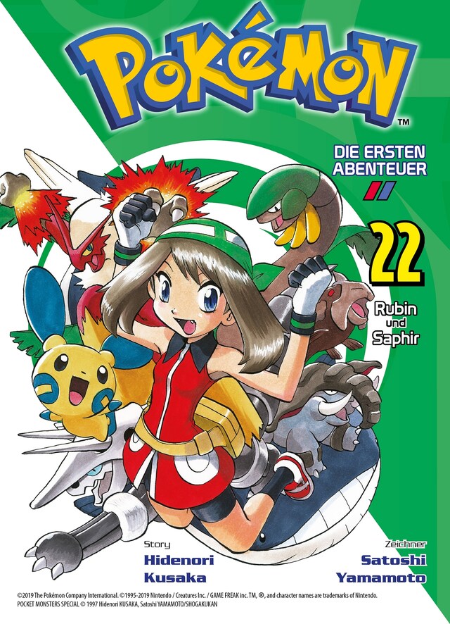 Buchcover für Pokémon - Die ersten Abenteuer: Rubin und Saphir, Band 22