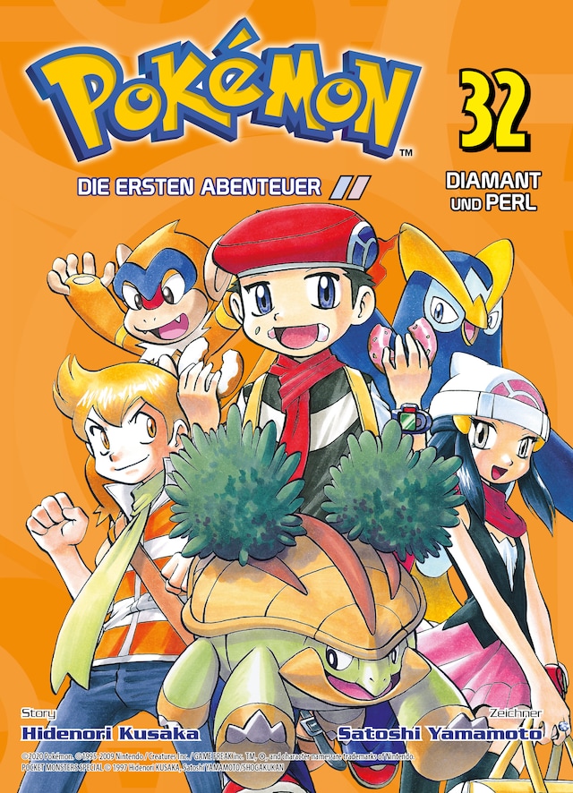 Buchcover für Pokémon - Die ersten Abenteuer: Diamant und Perl, Band 32