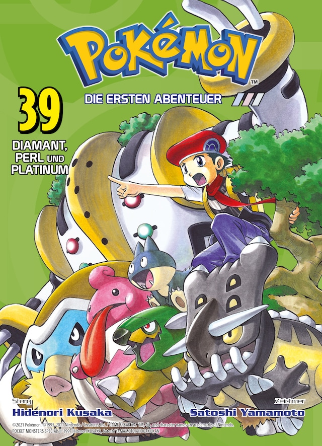 Buchcover für Pokémon - Die ersten Abenteuer, Band 39 - Diamant, Perl und Platinum