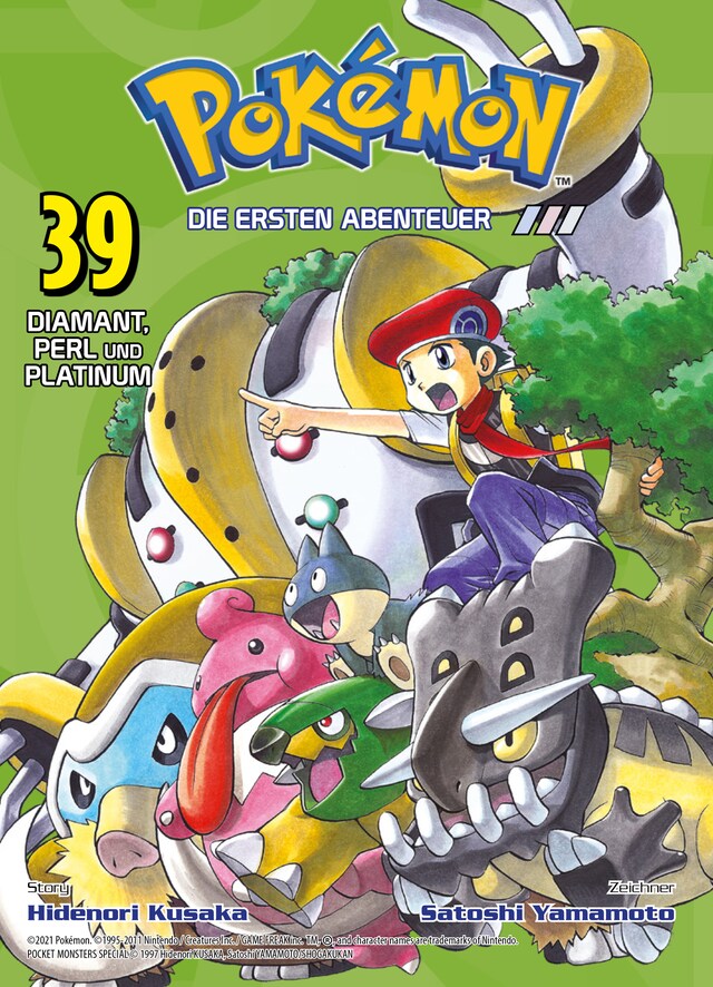 Buchcover für Pokémon - Die ersten Abenteuer, Band 39 - Diamant, Perl und Platinum