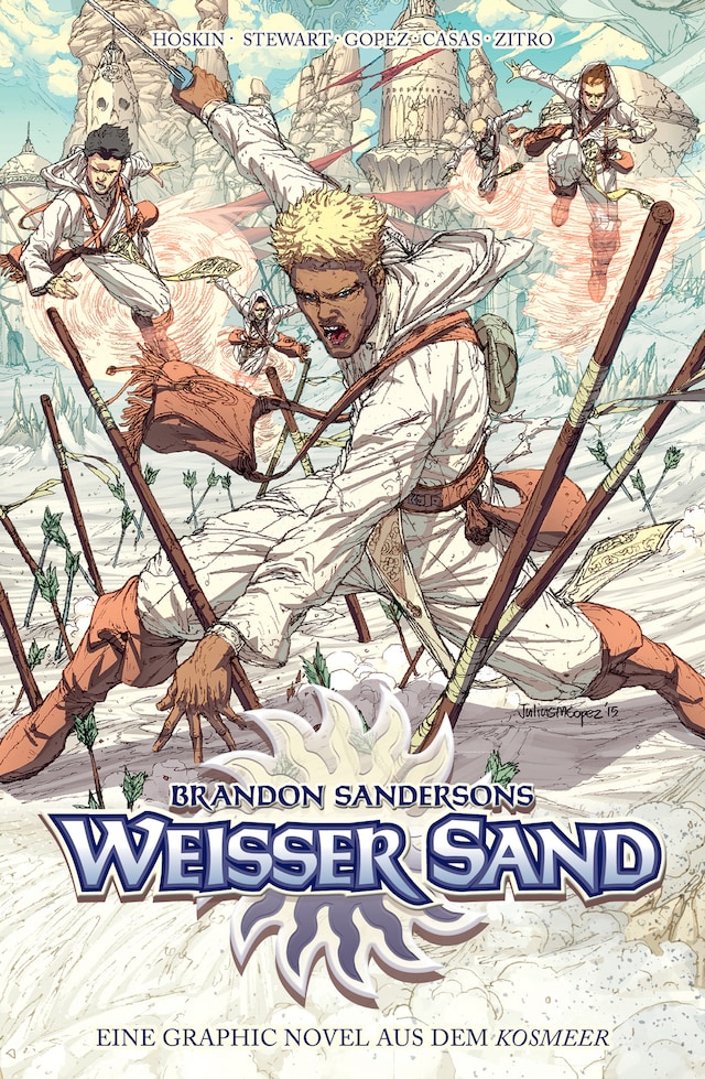 Kirjankansi teokselle Brandon Sandersons Weißer Sand (Band 1)
