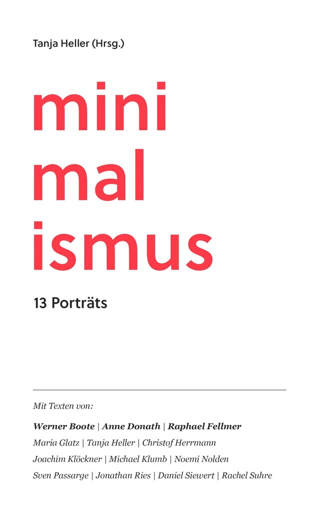 Buchcover für Minimalismus