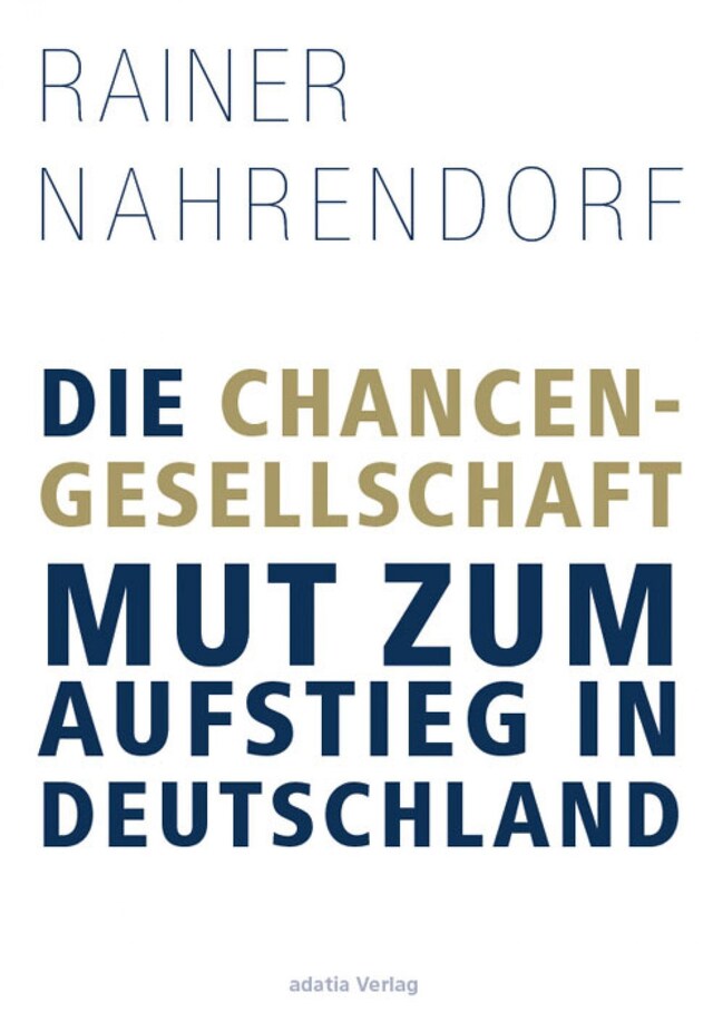 Book cover for Die Chancengesellschaft