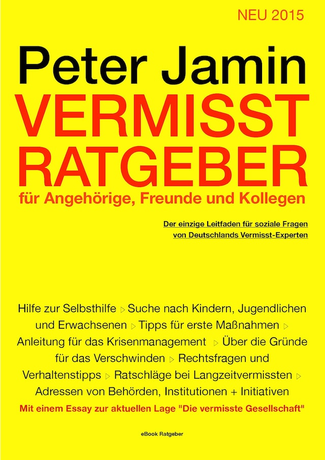 Portada de libro para Vermisst-Ratgeber für Angehörige, Freunde und Kollegen