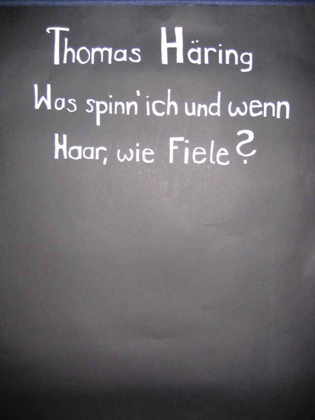 Kirjankansi teokselle Was spinn` ich und wenn Haar, wie Fiele?