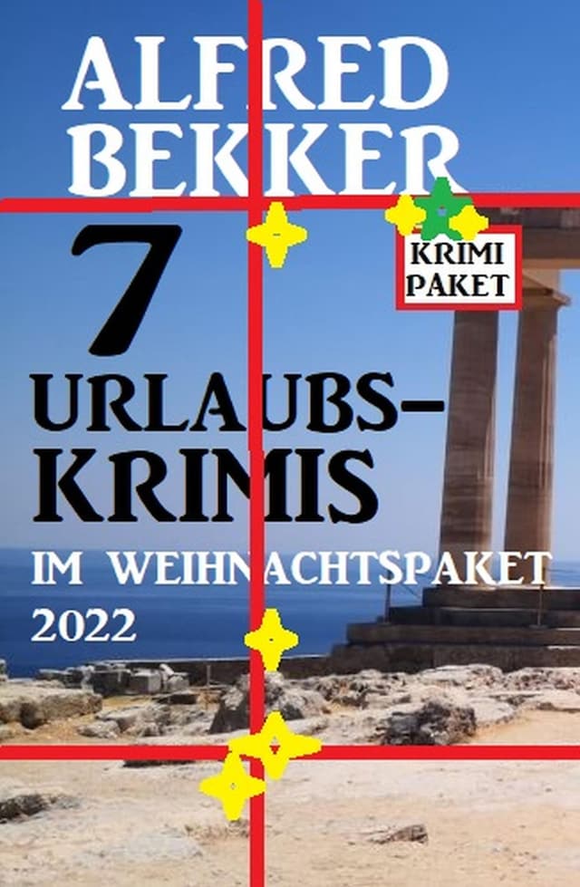 Buchcover für 7 Urlaubskrimis im Weihnachtspaket 2022