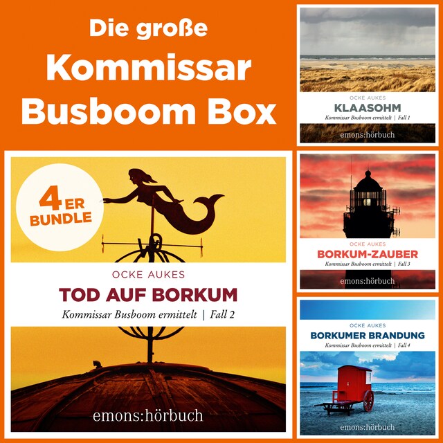 Book cover for Die große Kommissar Busboom Box-Klaasohm, Tod auf Borkum, Borkum-Zauber, Borkumer Brandung - Kommissar Busboom ermittelt (Ungekürzt)