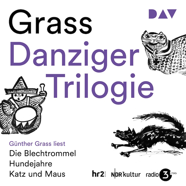 Buchcover für Danziger Trilogie: Die Blechtrommel, Katz und Maus, Hundejahre