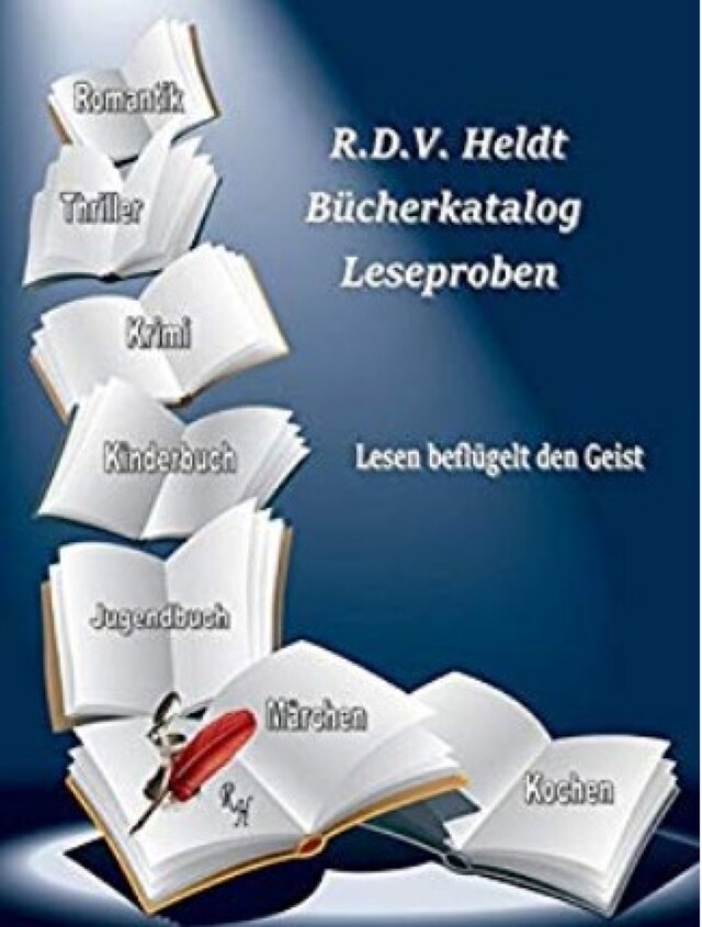 Buchcover für Bücherkatalog mit Leseproben