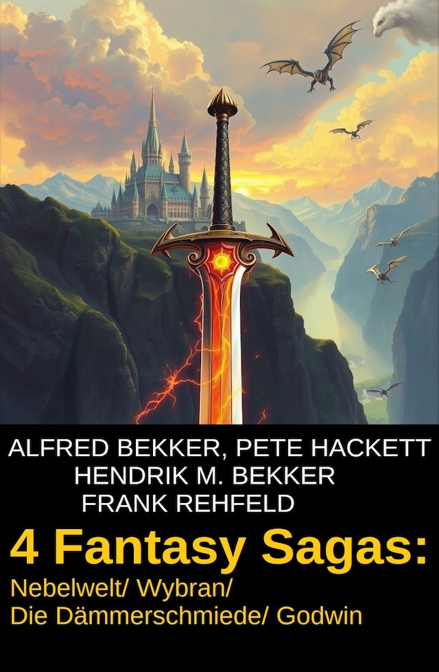 Bogomslag for 4 Fantasy Sagas: Nebelwelt/ Wybran/ Die Dämmerschmiede/ Godwin