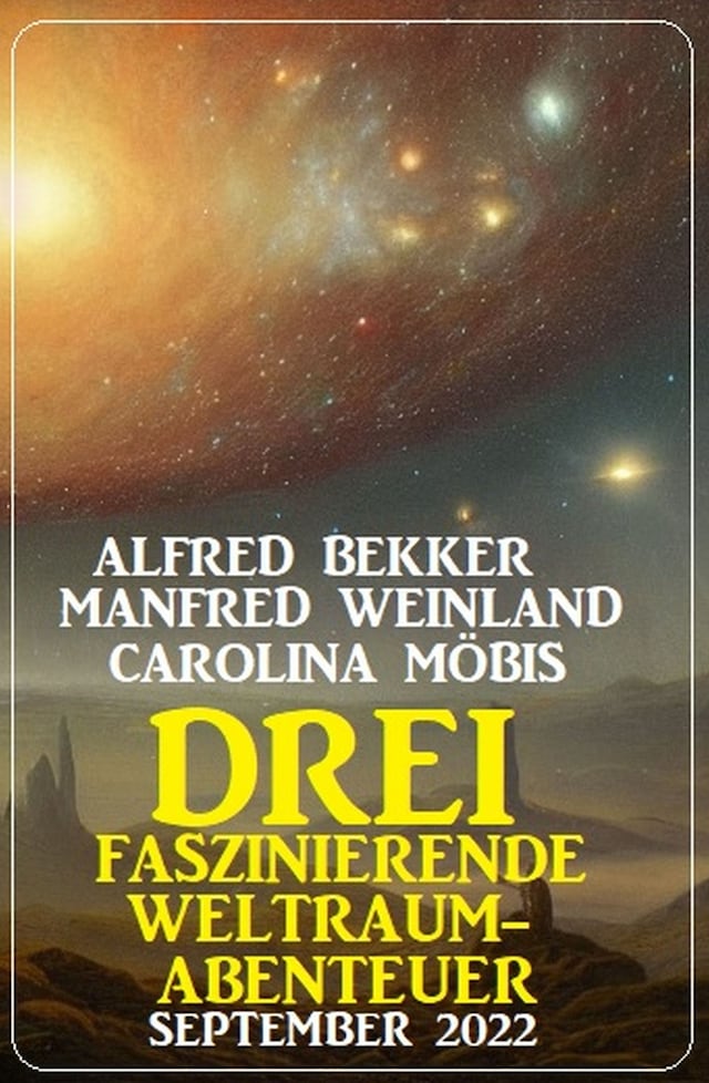 Buchcover für Drei faszinierende Weltraum-Abenteuer September 2022