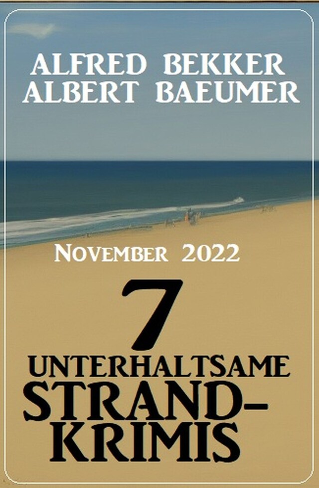 Couverture de livre pour 7 unterhaltsame Strandkrimis November 2022