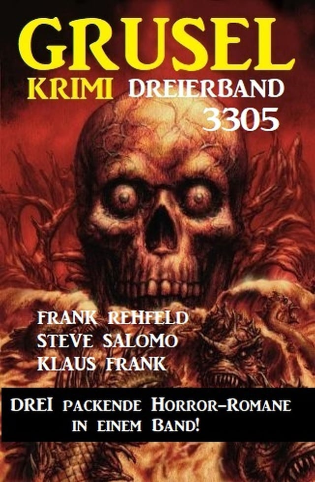 Buchcover für Gruselkrimi Dreierband 3305 - Drei packende Horror-Romane in einem Band!
