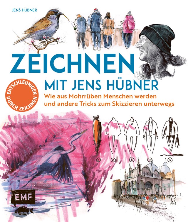 Buchcover für Zeichnen mit Jens Hübner – Entschleunigen durch Zeichnen