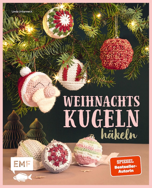 Kirjankansi teokselle Weihnachtskugeln häkeln