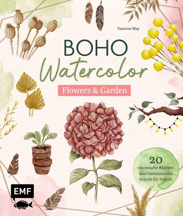 Buchcover für Boho Watercolor – Flowers & Garden