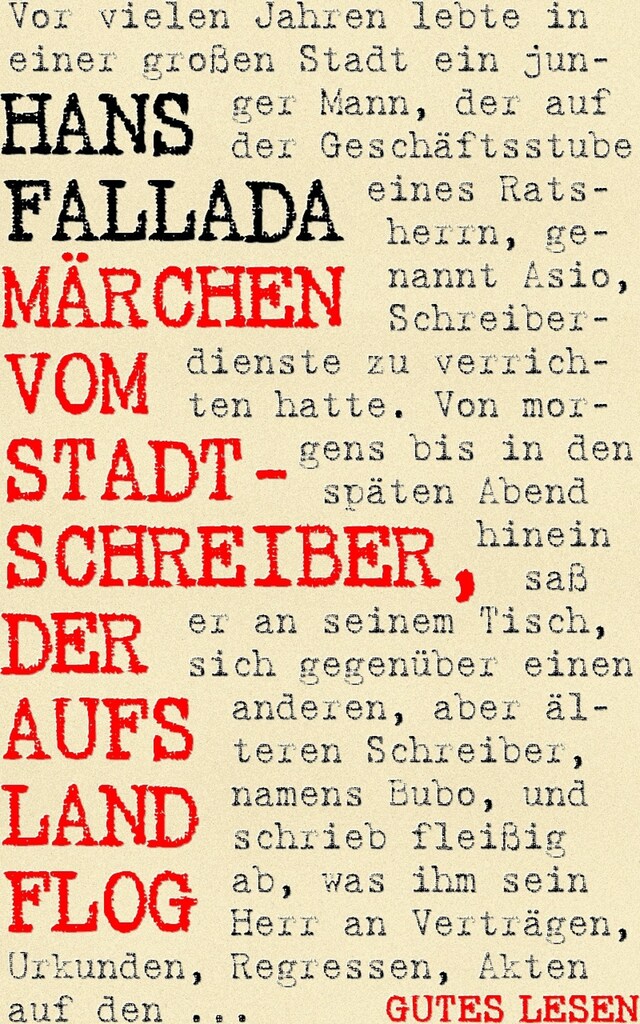 Book cover for Märchen vom Stadtschreiber, der aufs Land flog