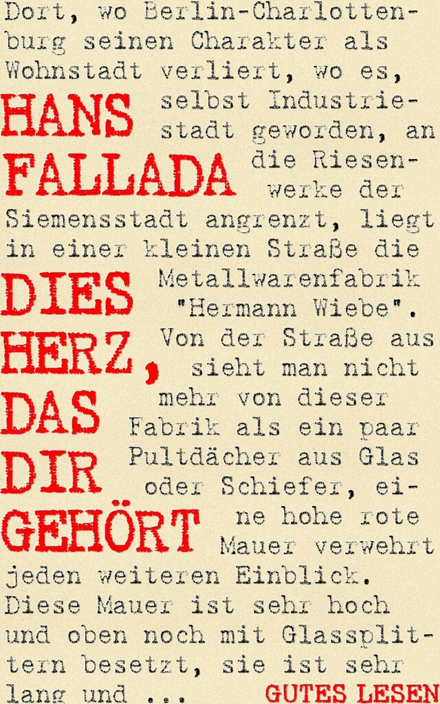 Portada de libro para Dies Herz, das dir gehört