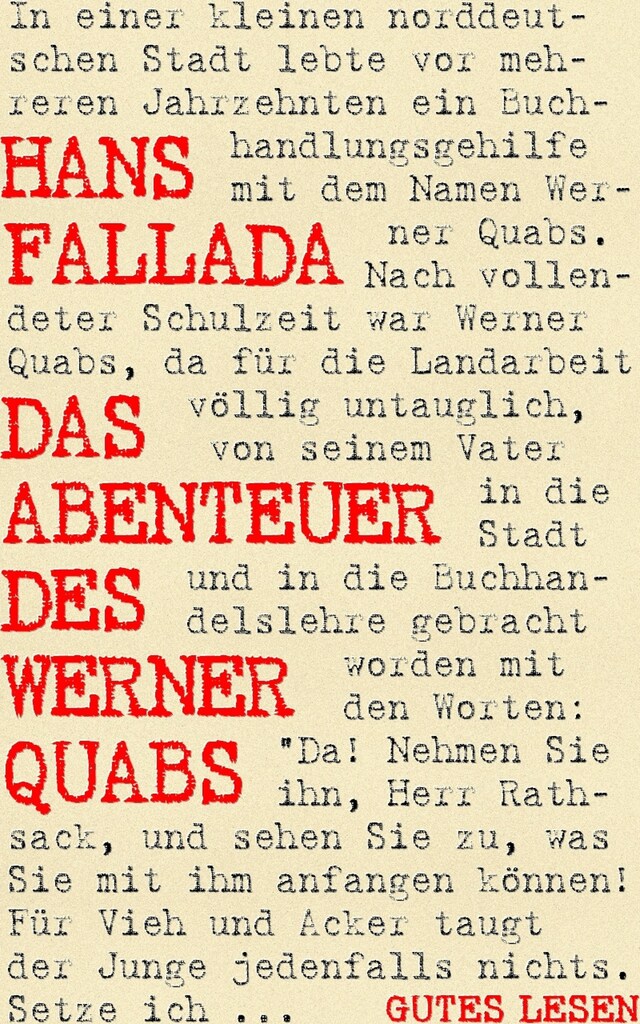 Bogomslag for Das Abenteuer des Werner Quabs