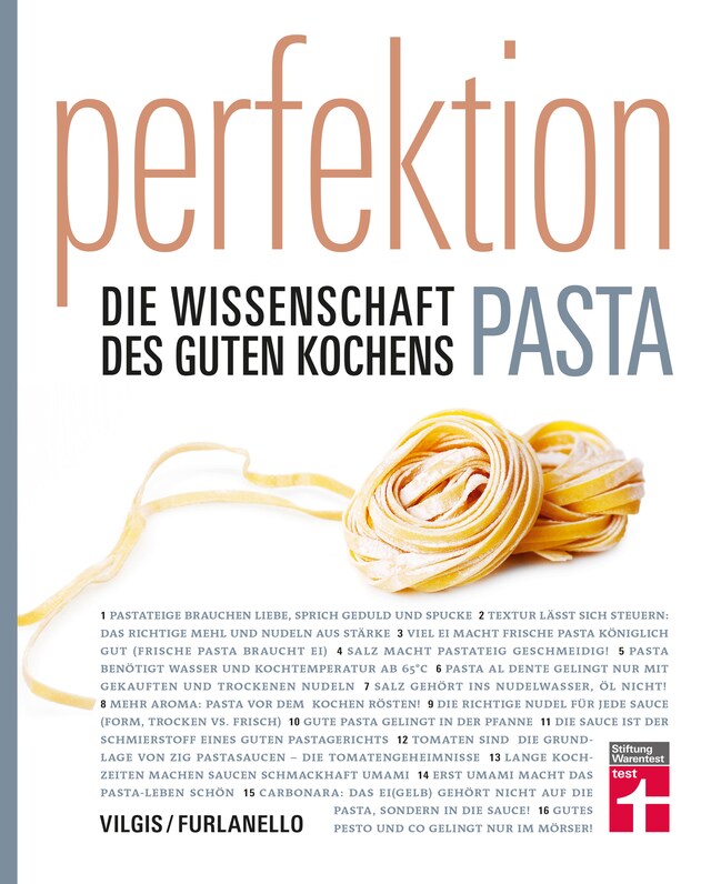 Buchcover für Perfektion. Pasta