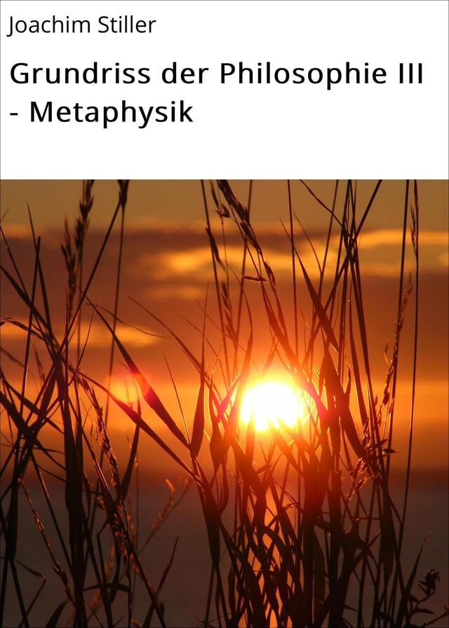 Okładka książki dla Grundriss der Philosophie III - Metaphysik