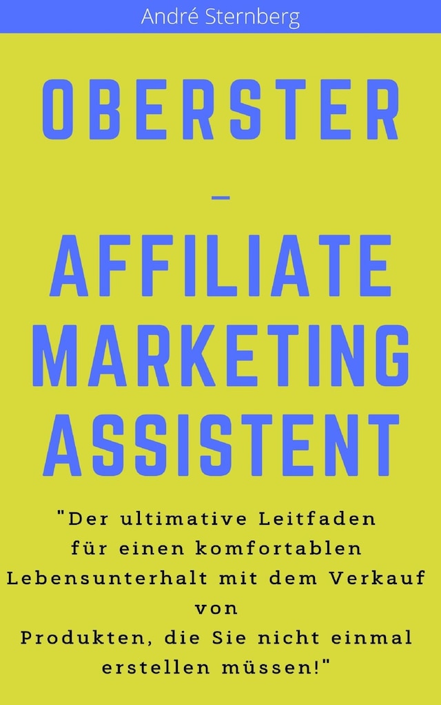 Buchcover für Oberster Affiliate Marketing Assistent