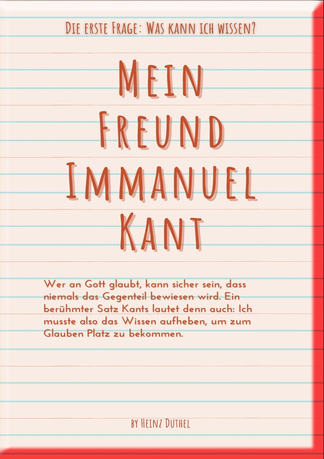 Couverture de livre pour Mein Freund Immanuel Kant