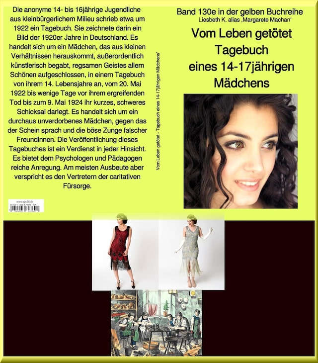 Book cover for Vom Leben getötet - Tagebuch eines 14-17jährigen Mädchens - Band 130e in der gelben Buchreihe bei Jürgen Ruszkowski