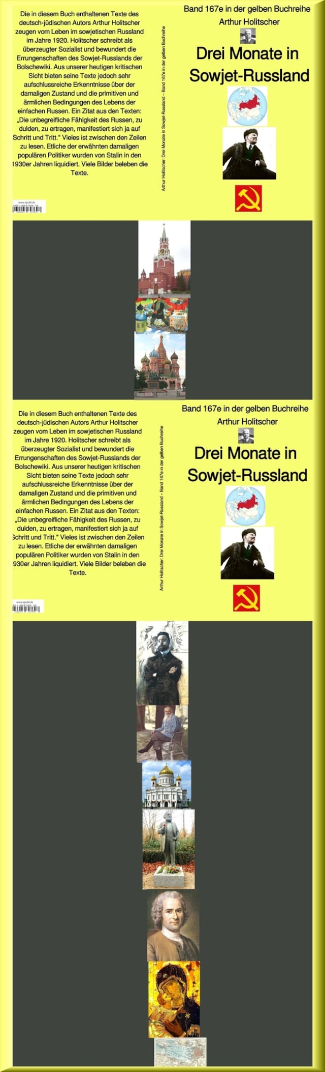 Boekomslag van Arthur Holitscher: Drei Monate in Sowjet-Russland