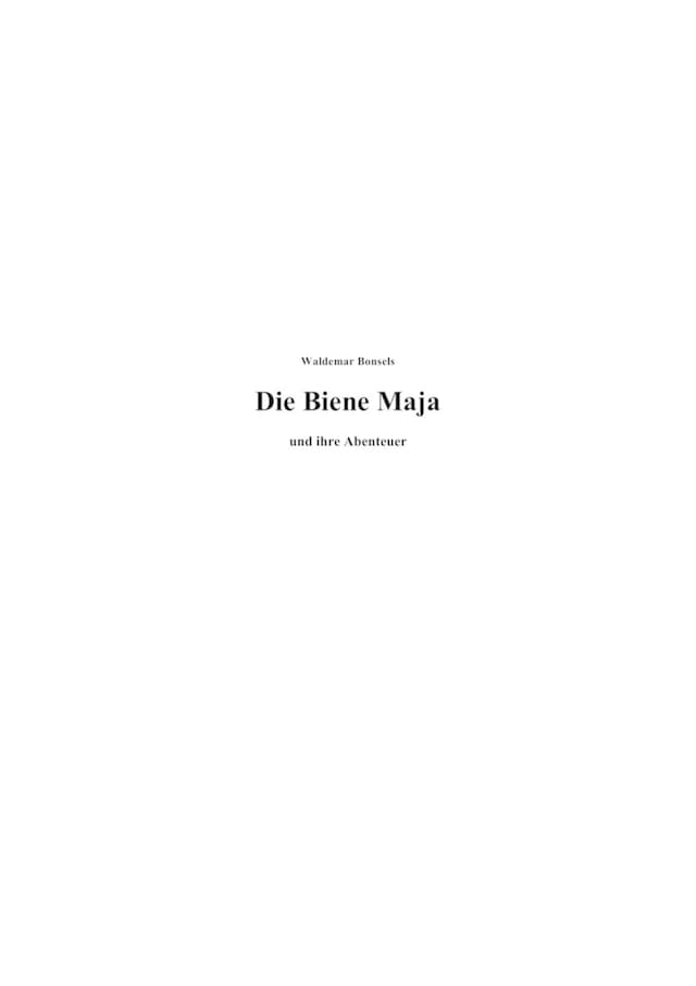Okładka książki dla Die Biene Maja