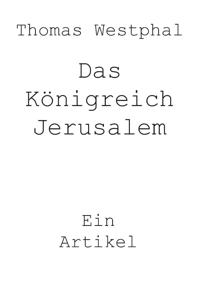 Bogomslag for Das Königreich Jerusalem