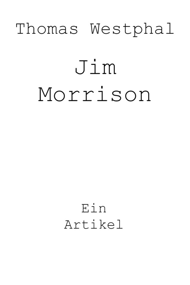 Copertina del libro per Jim Morrison